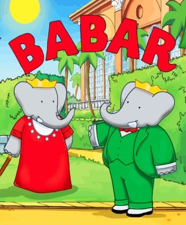 Babar Cartoon Paint By Numbers
