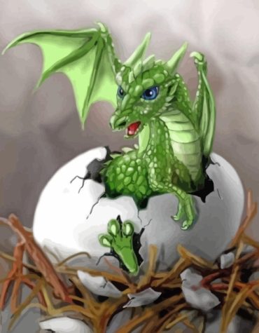 Baby Dragon Art Paint By Numbers
