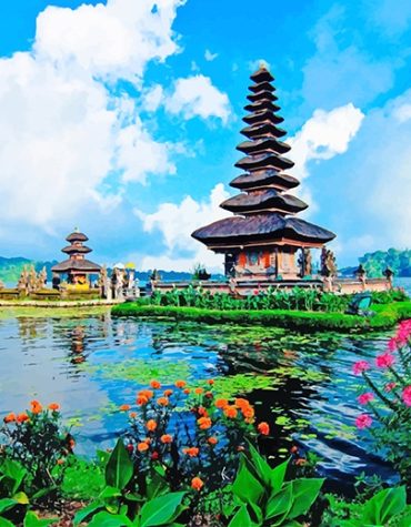 Bali Indonesian Landscape Paint By Numbers