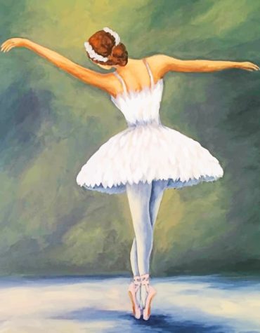 Ballerina in White Dress Paint By Numbers