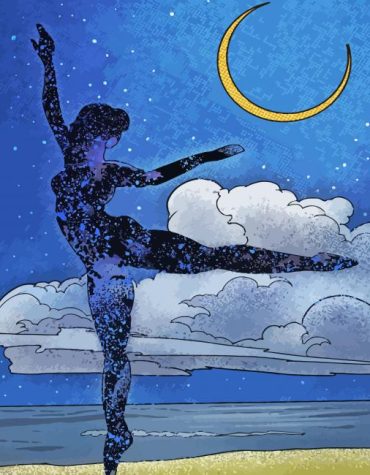 Moonlit Ballerina Silhouette Paint By Numbers