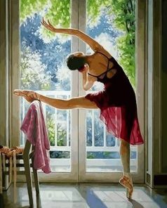 Ballerina Dance on Balcony Paint By Numbers
