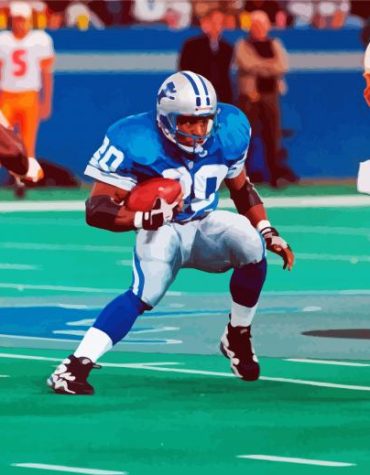 Barry Sanders Football Icon Paint By Numbers