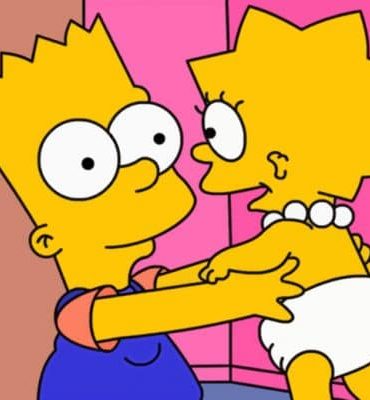 Bart and Lisa Simpson Animation Paint By Numbers