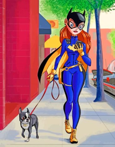 Batgirl Dog Hero Paint By Numbers