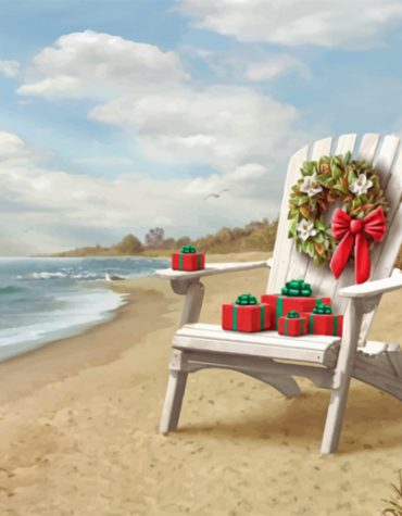 Christmas Beach Chair Paint By Numbers