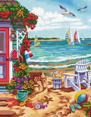 Seaside Beach Retreat Paint By Numbers