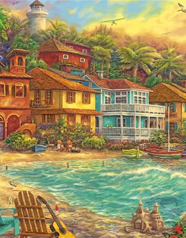 Island Beach Houses Paint By Numbers