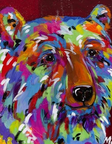 Colorful Bear Creature Paint By Numbers