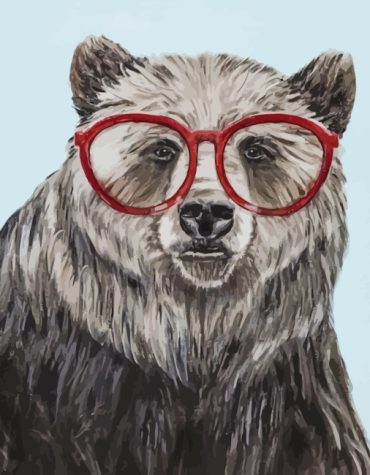 Grizzly Bear Glasses Paint By Numbers