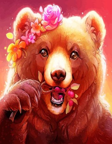 Bear and Nature Paint By Numbers