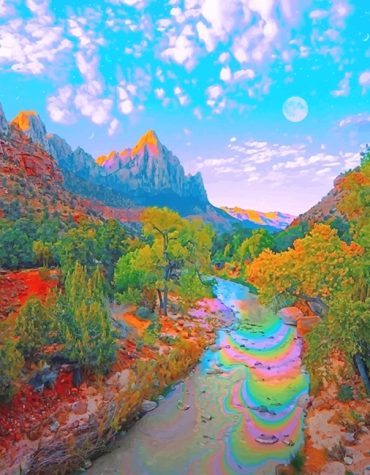 Colorful Nature Scenery Paint By Numbers