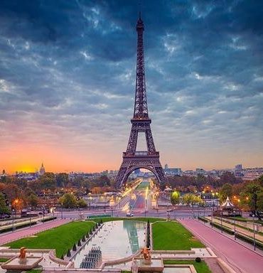 Golden Eiffel Tower Paint By Numbers