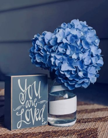 Happily Hydrangea Blue Paint By Numbers