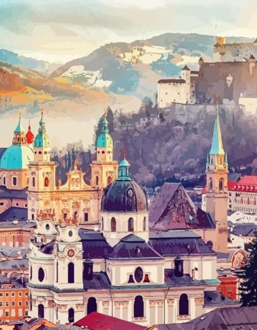Morning in Salzburg Paint By Numbers
