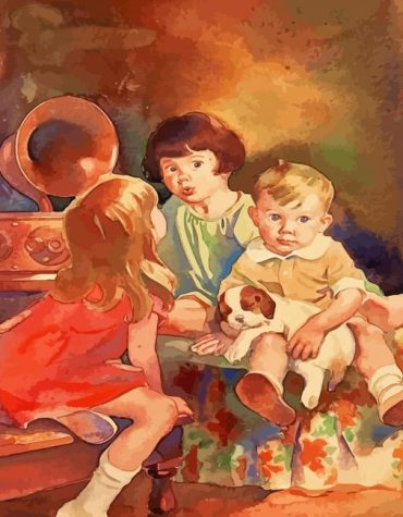 Children's Art by Frances Tipton Hunter Paint By Numbers