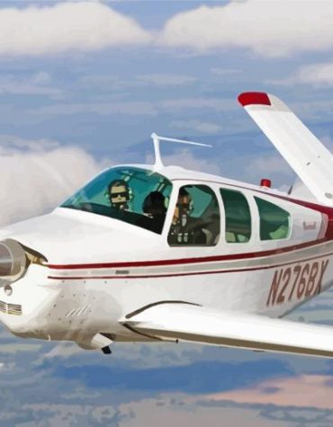 Beechcraft Bonanza Plane Paint By Numbers