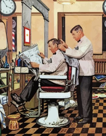 Barber Art by Stevan Dohanos Paint By Numbers