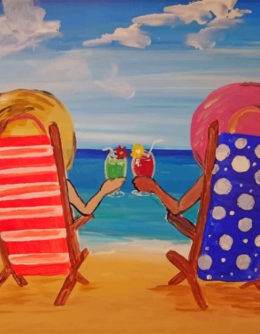 Beach Besties Relaxation Paint By Numbers