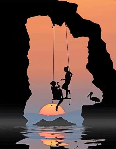 Sunset Besties View Paint By Numbers