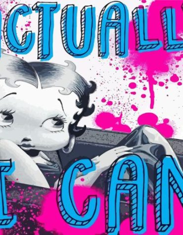 Monochrome Betty Boop Paint By Numbers