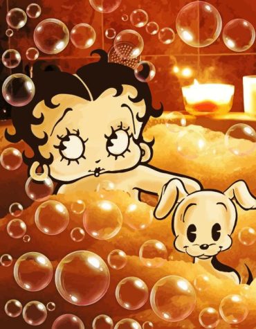 Betty Boop Bath Illustration Paint By Numbers