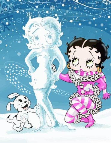 Betty Boop Winter Scene Paint By Numbers