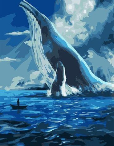 Big Blue Whale Ocean Paint By Numbers