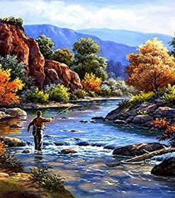 Serene River Landscape Paint By Numbers