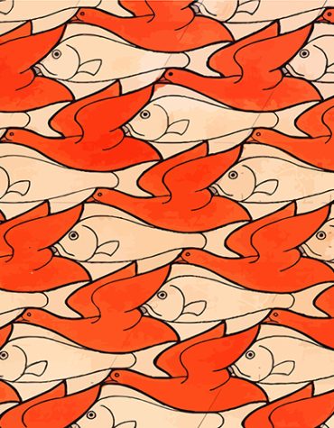 MC Escher Bird Fish Paint By Numbers