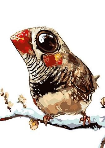 Colorful Bird in Nature Paint By Numbers