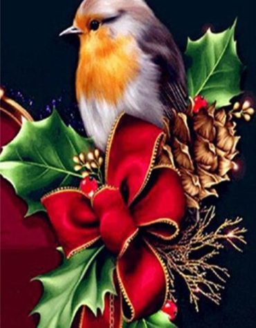 Christmas Bird Painting Kit Paint By Numbers