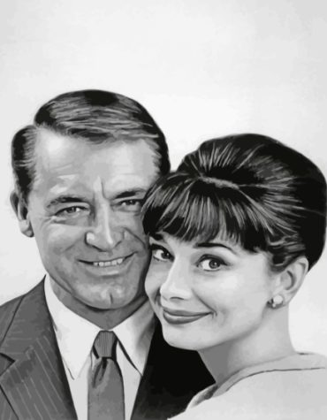 Audrey Hepburn and Cary Grant Movie Stars Paint By Numbers