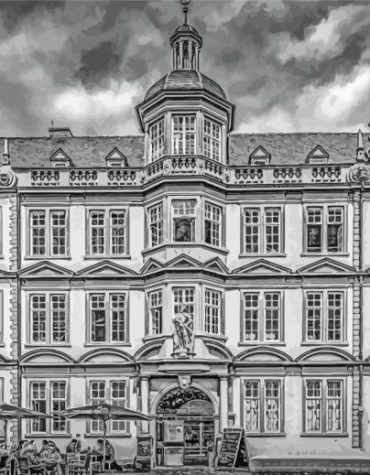 Mainz Gutenberg Museum Black and White Paint By Numbers