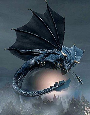 Black Dragon Animal Paint By Numbers