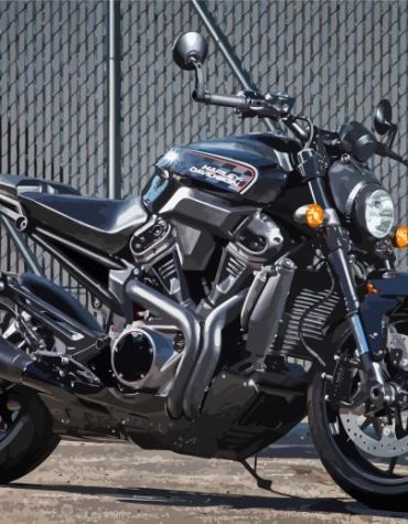 Black Ducati Motorbike Paint By Numbers