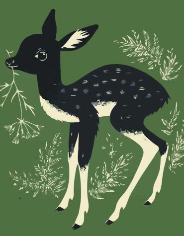 Black Fawn Paint By Numbers