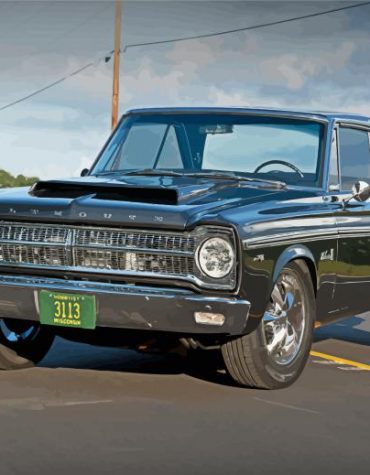 Classic Black Plymouth Belvedere Paint By Numbers