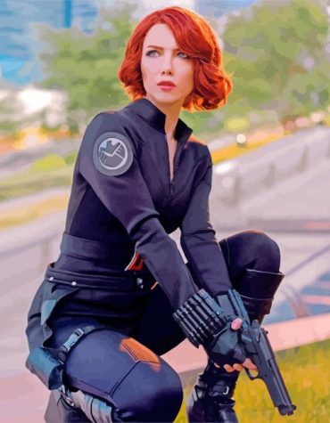 Marvel's Black Widow Paint By Numbers