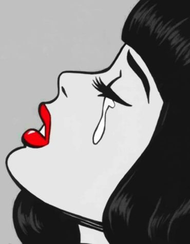 Sad Black and White Girl Paint By Numbers