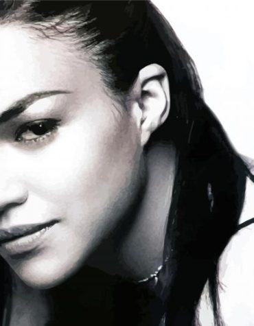 Michelle Rodriguez Black White Movies Paint By Numbers