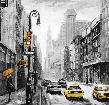 NY Black and White Cityscape Paint By Numbers
