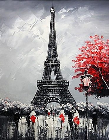 Paris Eiffel Tower Paint By Numbers