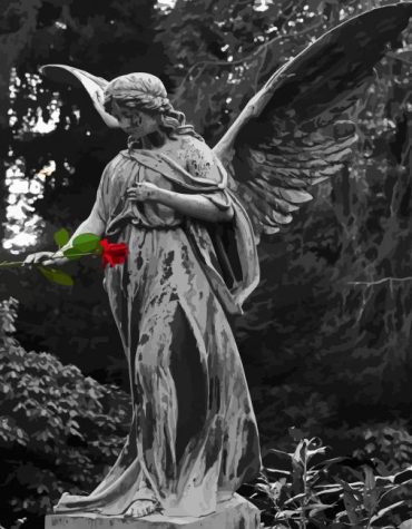 Angels with Red Roses Paint By Numbers