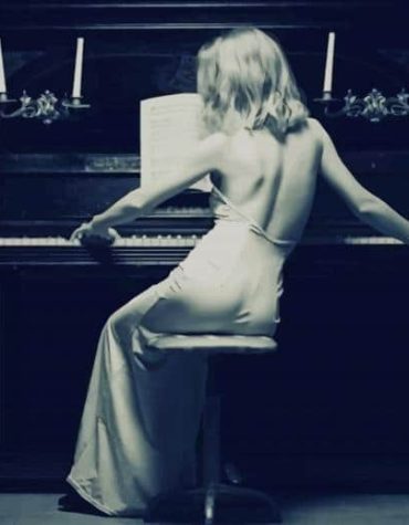 Black And White Piano Girl Paint By Numbers