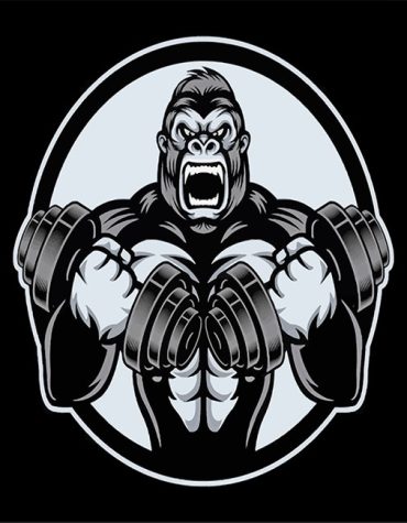 Black and White Gorilla Paint By Numbers