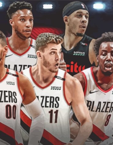 Portland Trail Blazers Basketball Paint By Numbers