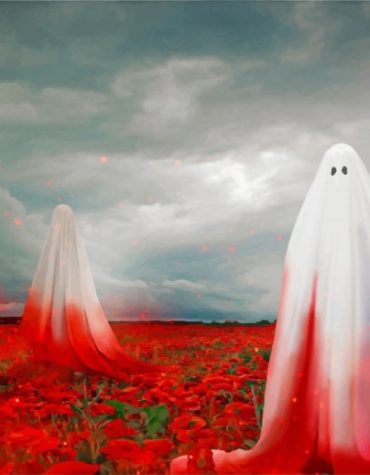 Haunting Shadows Ghost Paint By Numbers