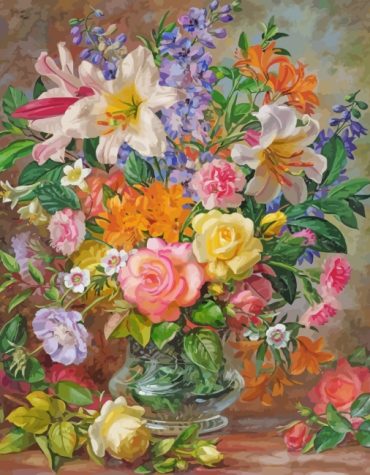 Flower Vase Beauty Paint By Numbers