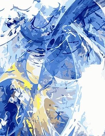 Blue Abstract Art Paint By Numbers